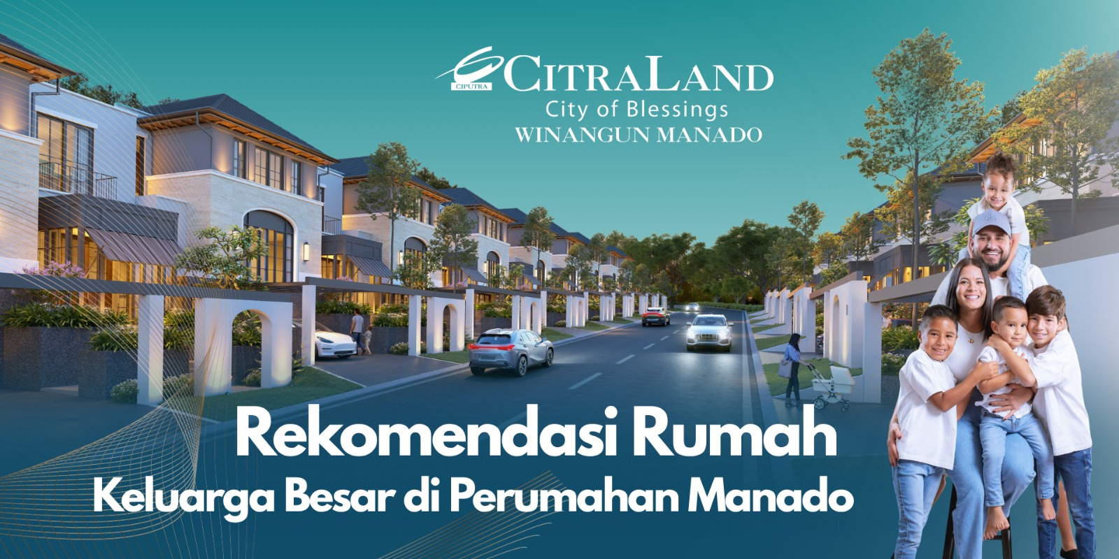 rumah keluarga besar di perumahan manado